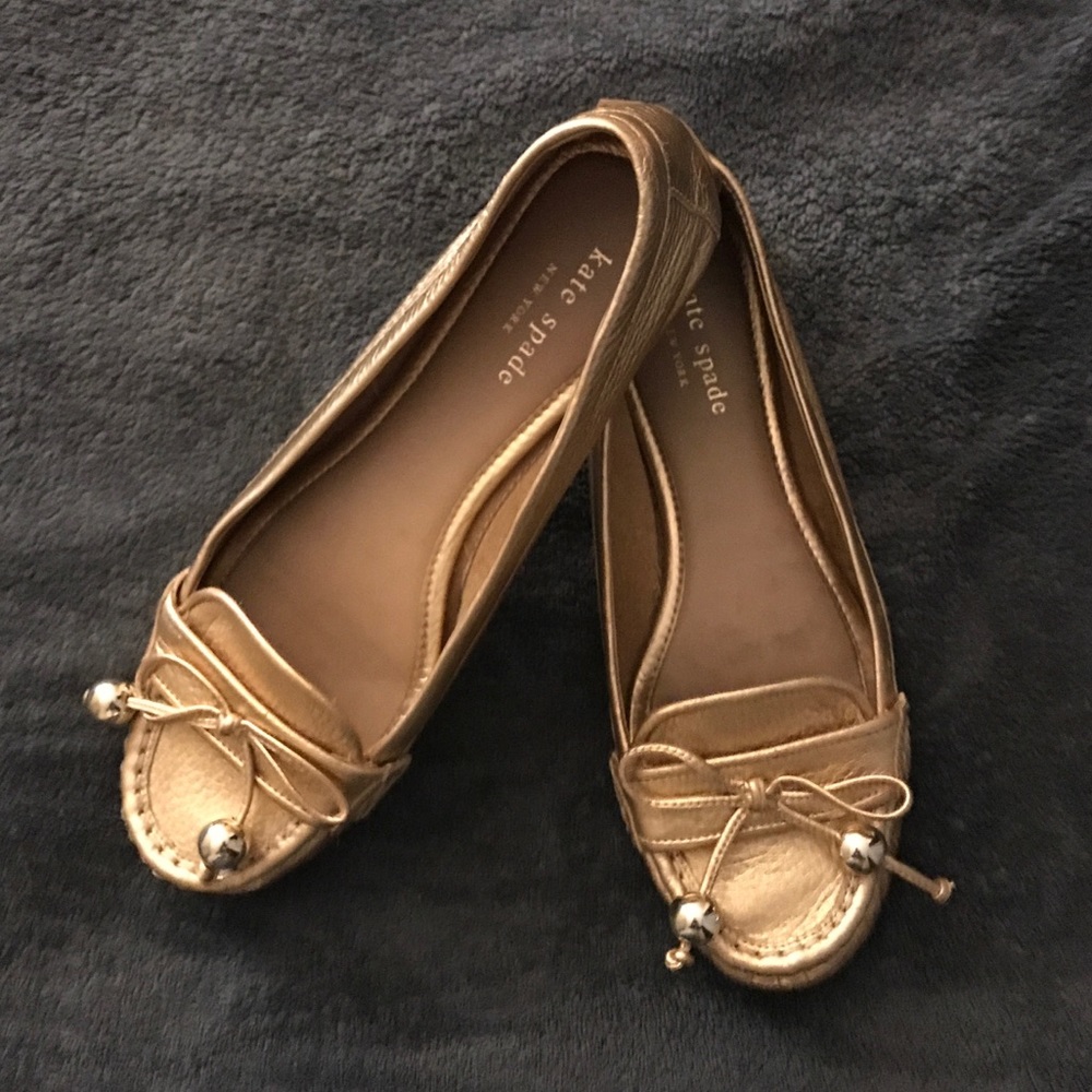 Kate Spade Gold Loafers!